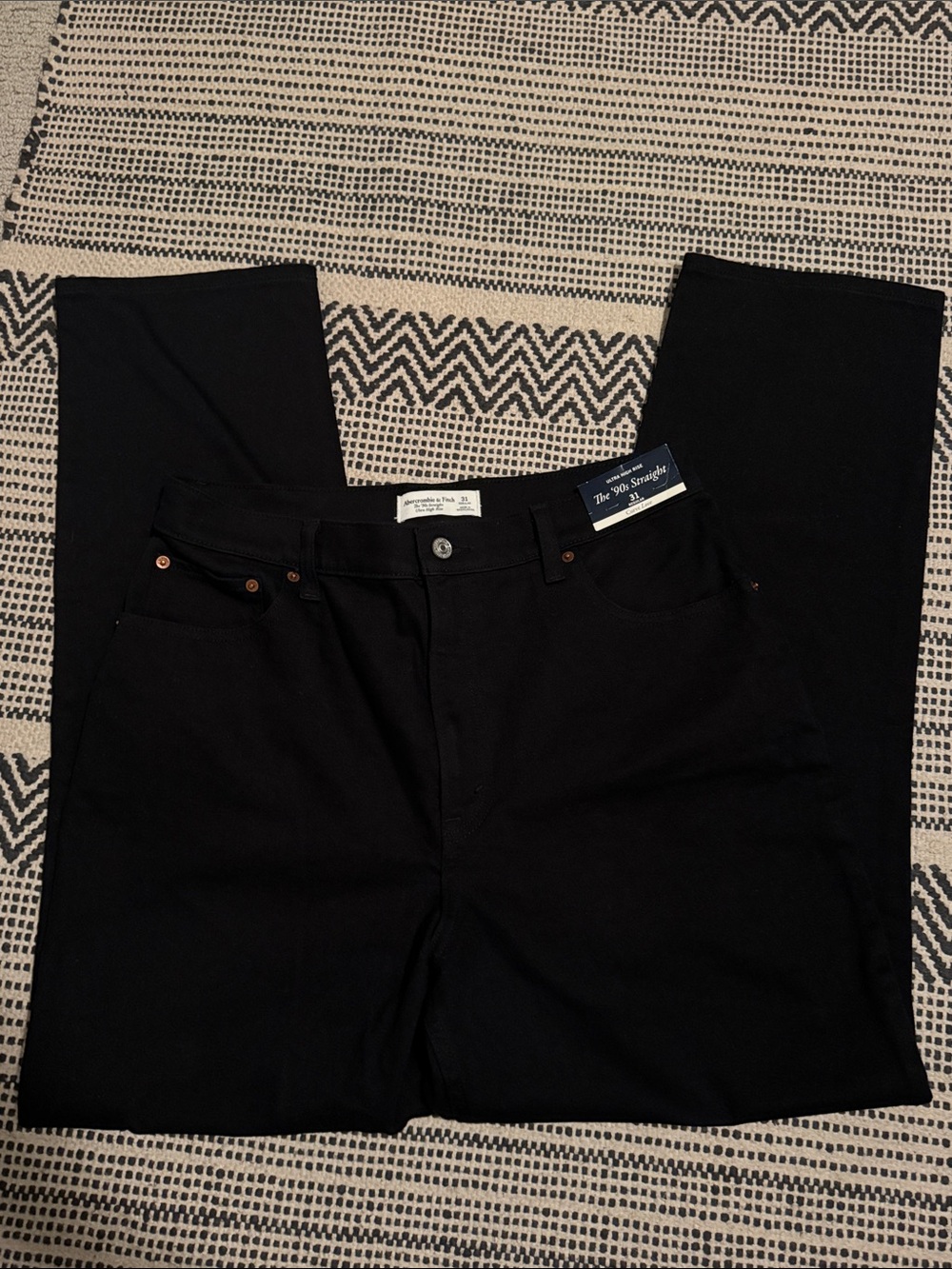 Abercrombie & Fitch The 90’s Straight Jeans Ultra High Rise 31R